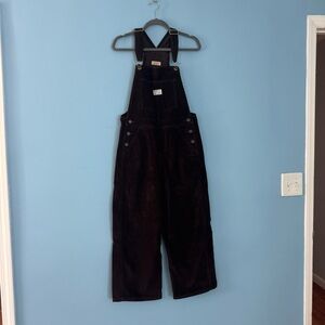 Women's Dark Brown Corduroy Overalls